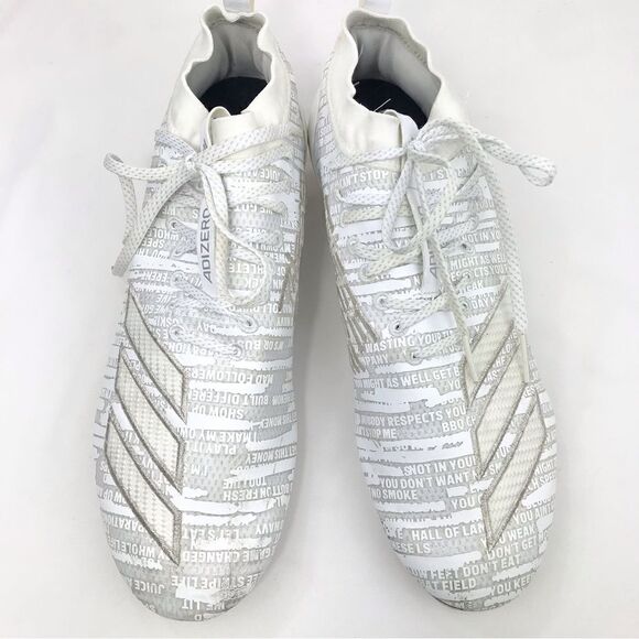 Adidas Adizero Primeknit White 8.0 Three Stripe Life Football Cleats - Picture 2 of 14